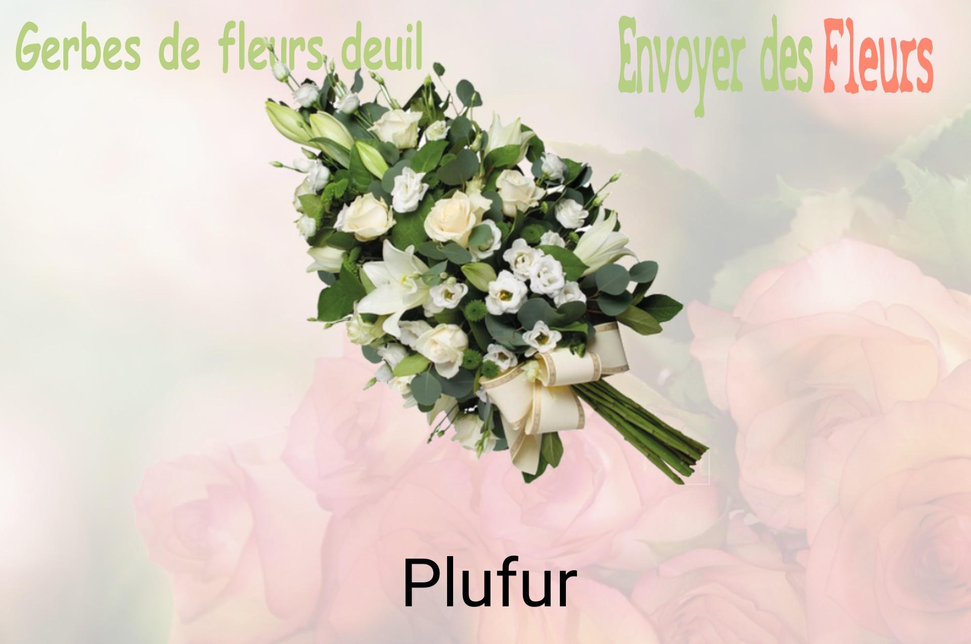 Gerbe de fleurs de deuil livrée à Plufur
